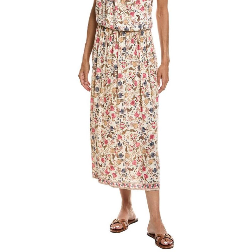Max Studio Womens  Printed Maxi Skirt, Red